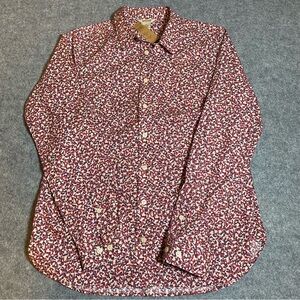 Duluth Trading Co Shirt Womens Small Floral Button Up Stretch NWT Wrinklefighter